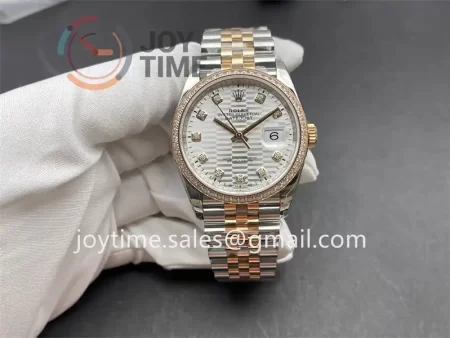 Rolex DateJust VSF 1:1 Best Edition SS 36mm RG Bezel SS/RG Bracelet VS3235