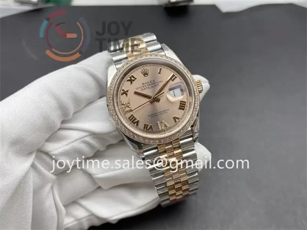 Rolex DateJust VSF 1:1 Best Edition SS 36mm RG Bezel SS/RG Bracelet VS3235