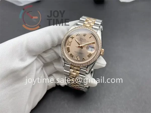 Rolex DateJust VSF 1:1 Best Edition SS 36mm RG Bezel SS/RG Bracelet VS3235