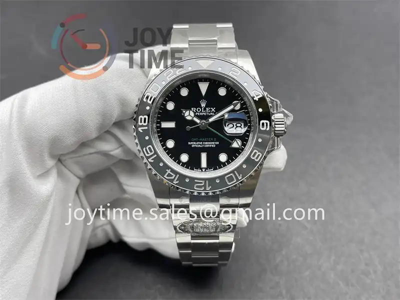 Rolex GMT Master II 126710GRNR Clean 1:1 Best Edition SS 40mm Black/Gray Ceramic Bezel SS Bracelet DD3285