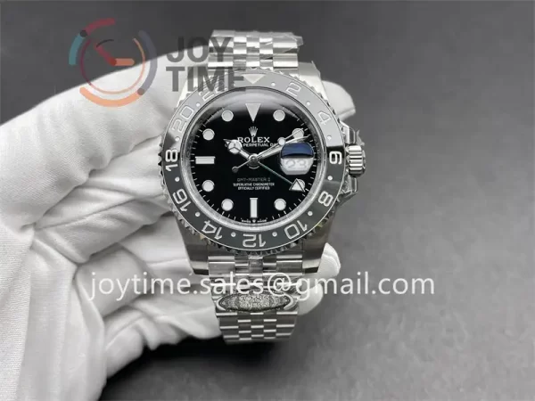 Rolex GMT Master II 126710GRNR Clean 1:1 Best Edition SS 40mm Black/Gray Ceramic Bezel SS Bracelet DD3285