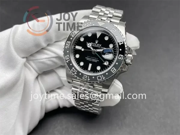 Rolex GMT Master II 126710GRNR Clean 1:1 Best Edition SS 40mm Black/Gray Ceramic Bezel SS Bracelet DD3285