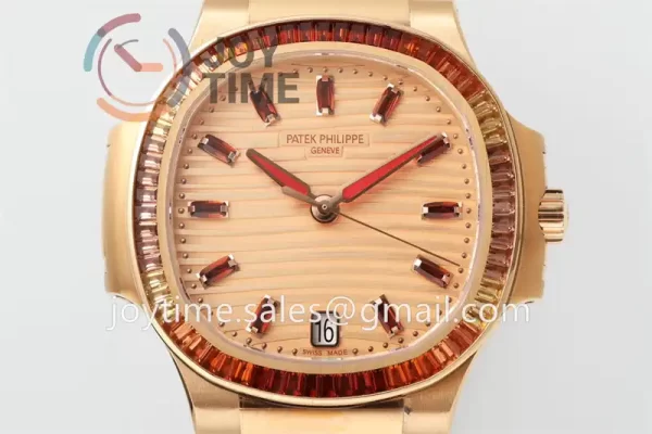 Patek Philippe Nautilus 7118 PPF 1:1 Best Edition RG Case Diamond Bezel RG Strap A330