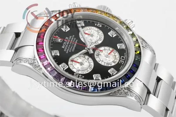 Rolex Daytona 116599RBOW ZF 1:1 Best Edition SS 40mm Rainbow Bezel SS Bracelet SH4130