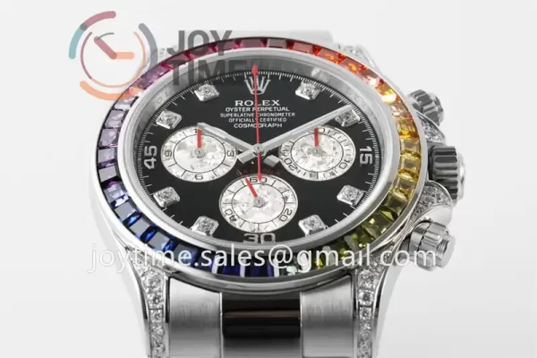 Rolex Daytona 116599RBOW ZF 1:1 Best Edition SS 40mm Rainbow Bezel SS Bracelet SH4130