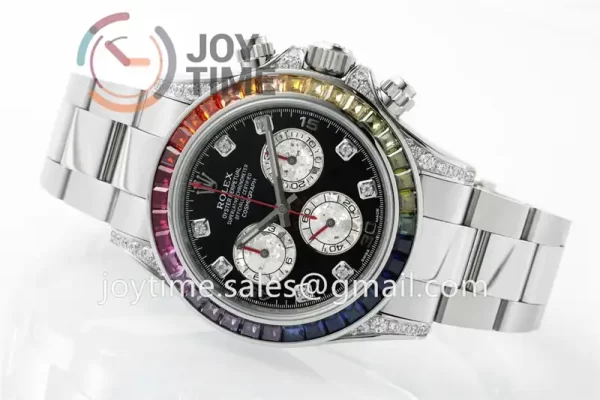 Rolex Daytona 116599RBOW ZF 1:1 Best Edition SS 40mm Rainbow Bezel SS Bracelet SH4130