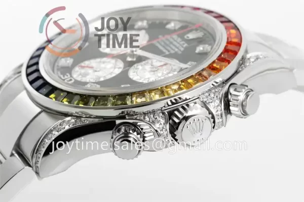 Rolex Daytona 116599RBOW ZF 1:1 Best Edition SS 40mm Rainbow Bezel SS Bracelet SH4130