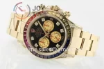 Rolex Daytona 116598RBOW ZF 1:1 Best Edition YG 40mm Rainbow Bezel YG Bracelet SH4130