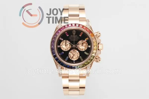 Rolex Daytona 116595RBOW ZF 1:1 Best Edition RG 40mm Rainbow Bezel RG Bracelet SH4130