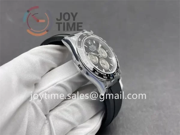 Rolex Daytona 126519 QF 1:1 Best Edition SS 40mm Ceramic Bezel Rubber Strap SA4131 Tungsten Heavy Version