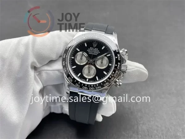 Rolex Daytona 126519 QF 1:1 Best Edition SS 40mm Ceramic Bezel Rubber Strap SA4131 Tungsten Heavy Version