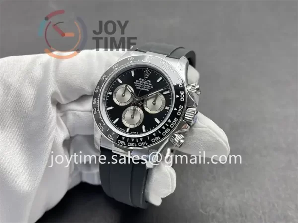 Rolex Daytona 126519 QF 1:1 Best Edition SS 40mm Ceramic Bezel Rubber Strap SA4131 Tungsten Heavy Version