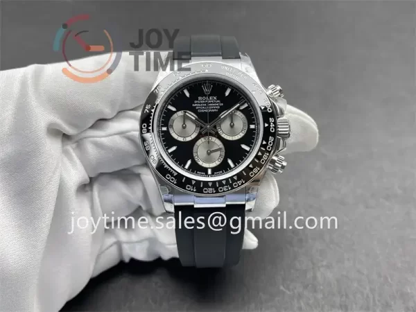 Rolex Daytona 126519 QF 1:1 Best Edition SS 40mm Ceramic Bezel Rubber Strap SA4131 Tungsten Heavy Version