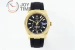 Rolex Sky Dweller 336238 ZF 1:1 Best Edition YG 42mm Rubber Strap A9002 （Tungsten Heavy Version 190g）