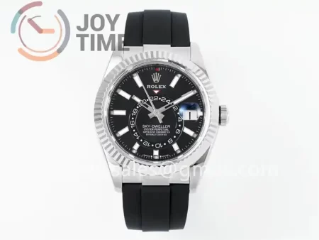 Rolex Sky Dweller 336239 ZF 1:1 Best Edition SS 42mm Rubber Strap A9002 （Tungsten Heavy Version 190g）