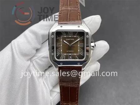 Cartier Santos de Cartier AF 1:1 Best Edition SS 40mm Leather Strap  Miyota9015