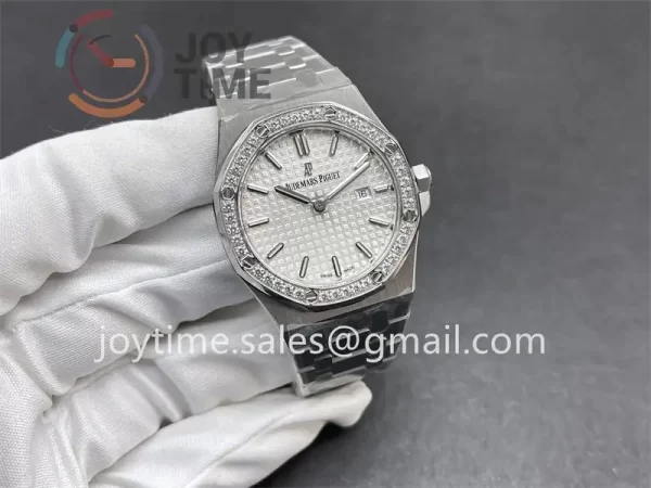 Audemars Piguet Royal Oak 67651 Frosted 33mm V7F 1:1 Best Edition SS Case Diamond Bezel SS Bracelet Quartz