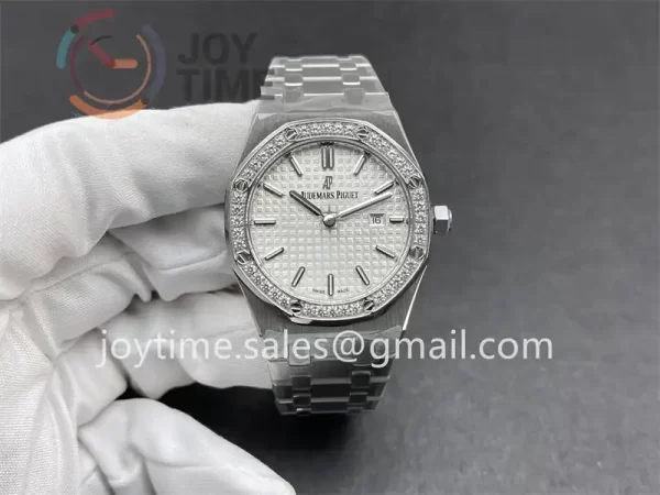 Audemars Piguet Royal Oak 67651 Frosted 33mm V7F 1:1 Best Edition SS Case Diamond Bezel SS Bracelet Quartz