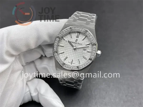 Audemars Piguet Royal Oak 67651 Frosted 33mm V7F 1:1 Best Edition SS Case Diamond Bezel SS Bracelet Quartz