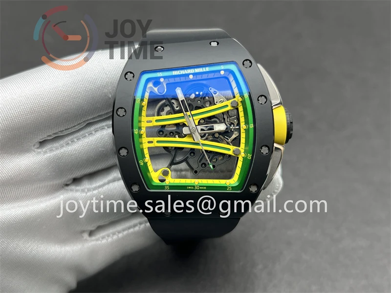 Richard Mille RM061 ZF 1:1 Best Edition Ceramic  Rubber Strap Super Clone RMUL2