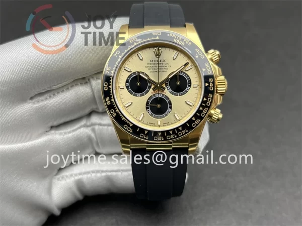 Rolex Daytona 126518 VSF 1:1 Best Edition YG 40mm Ceramic Bezel Rubber Strap DD4131 Tungsten Heavy Version