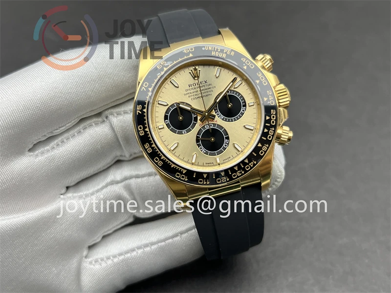 Rolex Daytona 126518 VSF 1:1 Best Edition YG 40mm Ceramic Bezel Rubber Strap DD4131 Tungsten Heavy Version