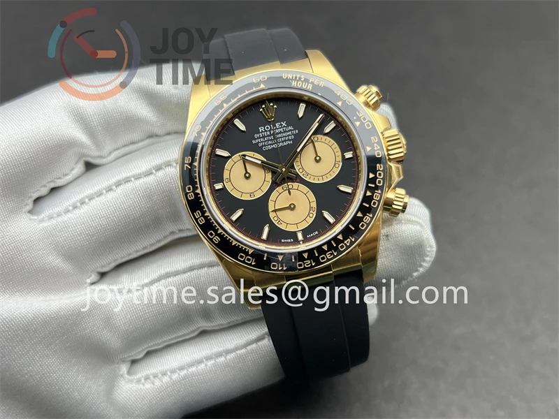 Rolex Daytona 126518 VSF 1:1 Best Edition YG 40mm Ceramic Bezel Rubber Strap DD4131 Tungsten Heavy Version