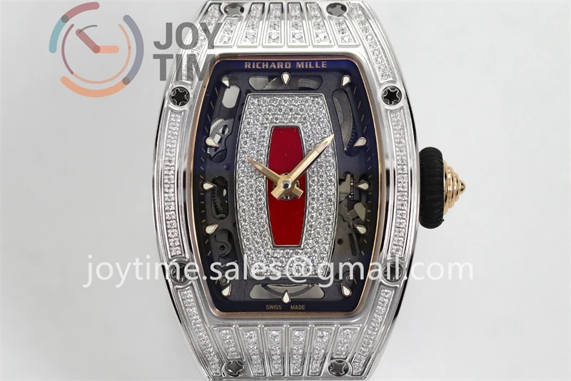 Richard Mille RM07-1 ZF 1:1 Best Edition Diamond Case Rubber Strap Super Clone CRMA2