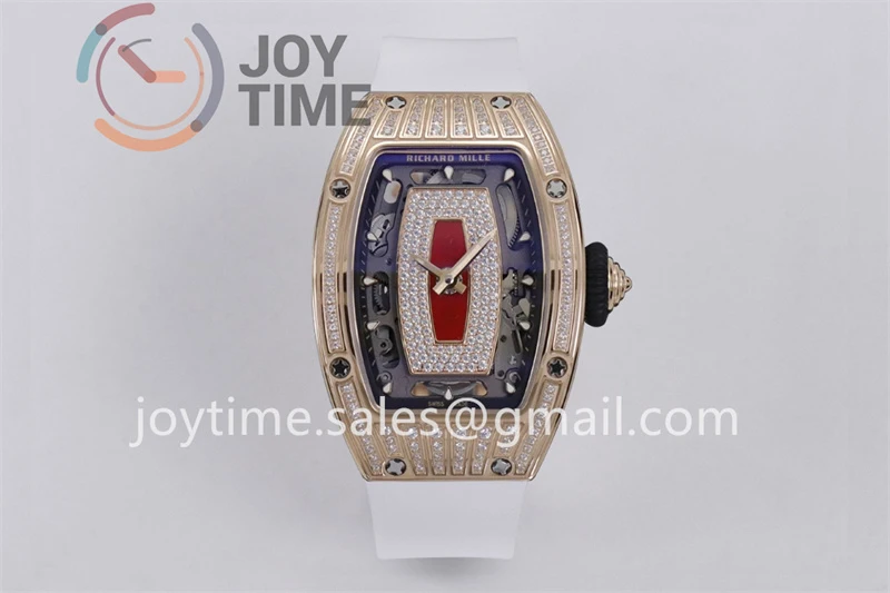 Richard Mille RM07-1 ZF 1:1 Best Edition Diamond Case Rubber Strap Super Clone CRMA2