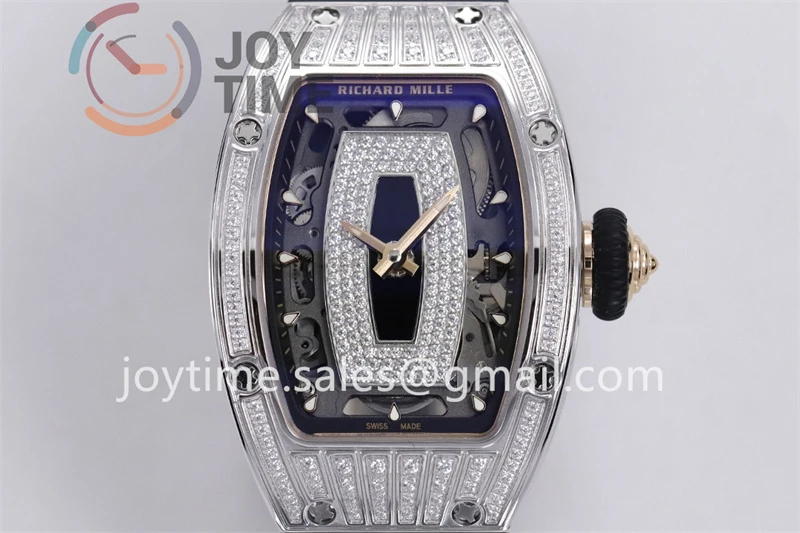 Richard Mille RM07-1 ZF 1:1 Best Edition Diamond Case Rubber Strap Super Clone CRMA2