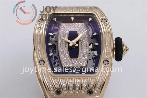 Richard Mille RM07-1 ZF 1:1 Best Edition Diamond Case Rubber Strap Super Clone CRMA2