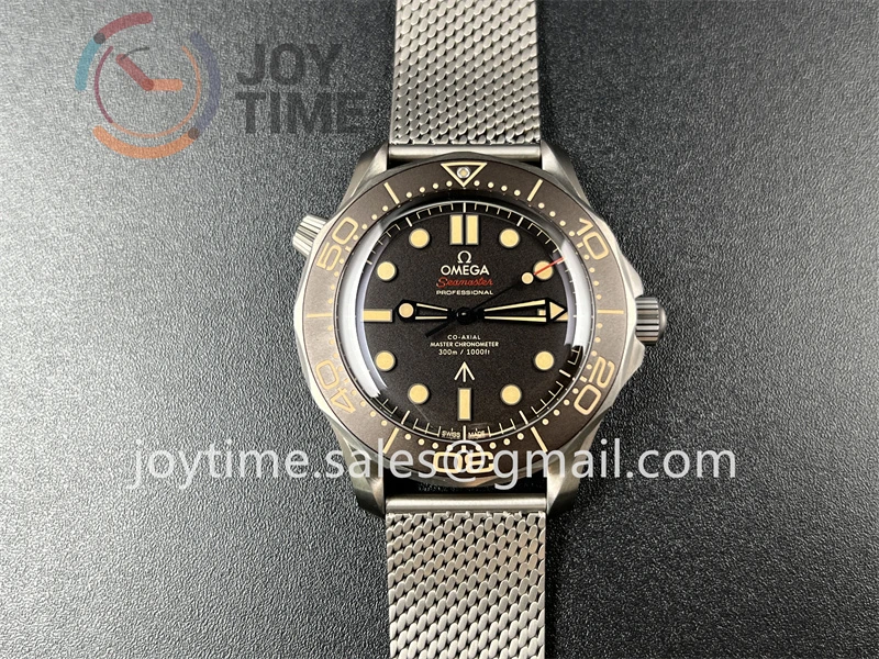 Omega Seamaster Diver 300M "007" Limited Edition VSF 1:1 Best Edition Titanium 42mm Mesh Bracelet Super Clone A8806 V6