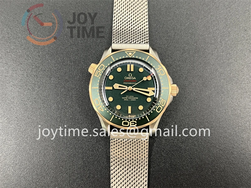 Omega Seamaster Diver 300M VSF 1:1 Best Edition Titanium 42mm YG Bezel Mesh Bracelet Super Clone A8806