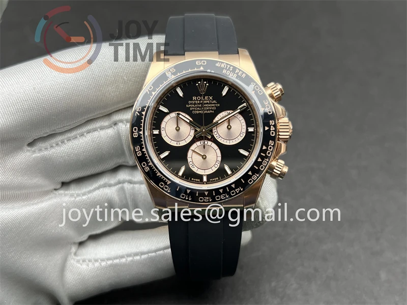 Rolex Daytona 126515 VSF 1:1 Best Edition RG 40mm Ceramic Bezel Rubber Strap DD4131 Tungsten Heavy Version