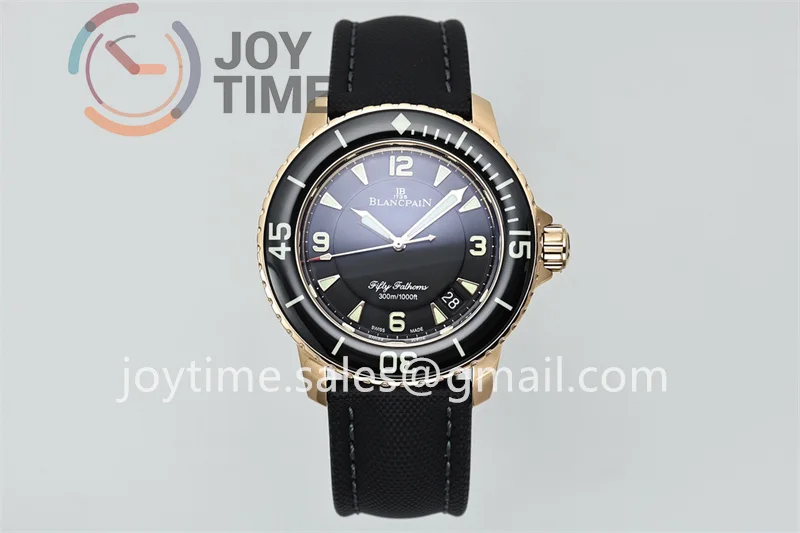 Blancpain Fifty Fathoms ZF 1:1 Best Edition RG Case Sail-canvas Strap A2836