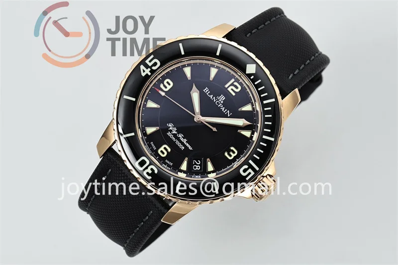Blancpain Fifty Fathoms ZF 1:1 Best Edition RG Case Sail-canvas Strap A2836