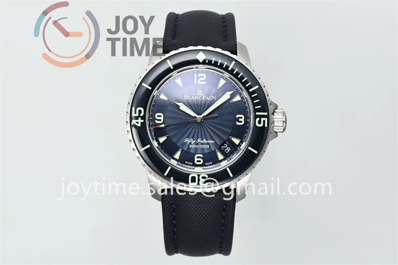 Blancpain Fifty Fathoms ZF 1:1 Best Edition SS Case Sail-canvas Strap A2836