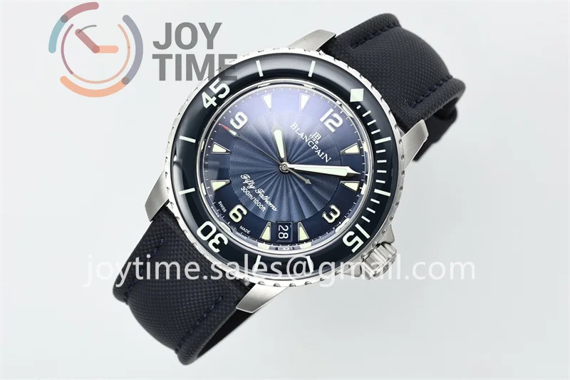 Blancpain Fifty Fathoms ZF 1:1 Best Edition SS Case Sail-canvas Strap A2836