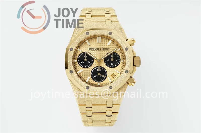 Audemars Piguet Royal Chrono 26240 APS 1:1 Best Edition 41mm Frosted YG Case&Bracelet  Super Clone SA4401 Super Clone